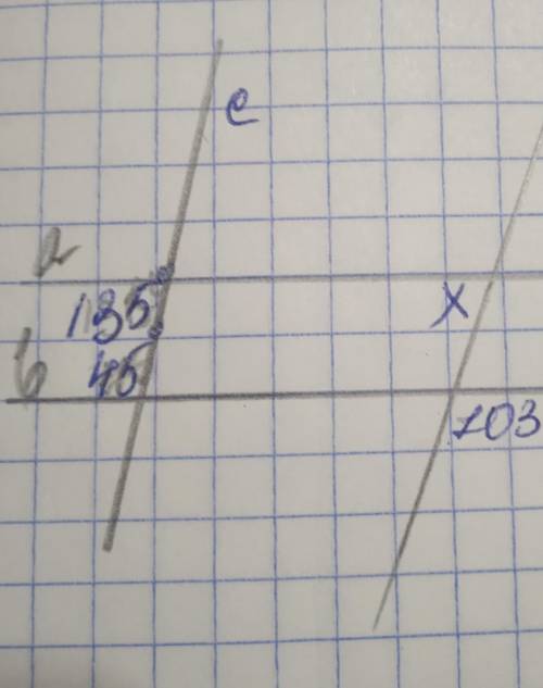 Даны углы ( на рисунке) найти х. известно что 1 уголовное = 135°2угл 45 °и 3 углу 103°нужно найти х​