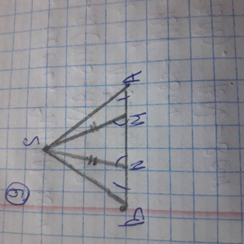 визначте вид трикутника ASB кут A=куту C. AN і CK—бісектриси кутів A і C. Доведіть що трикутник ABN=