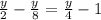 \frac{y}{2} - \frac{y}{8} = \frac{y}{4} - 1