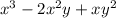 {x}^{3 } - 2 {x}^{2} y + x {y}^{ 2}