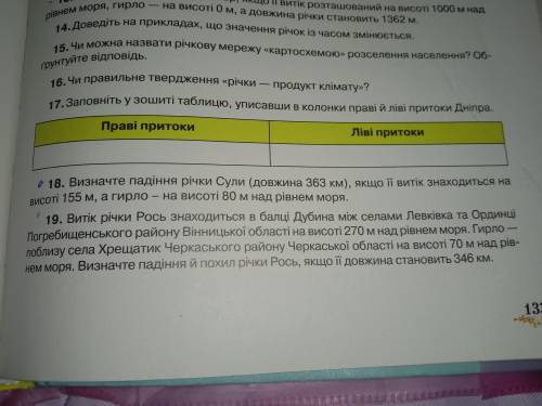 ВИЗНАЧТЕ ПАДІННЯ РІЧКИ СУЛИ (ДОВЖИНА 363 КМ) , ЯКЩО ЇЇ ВИТІК ЗНАХОДИТЬСЯ НА ВИСОТІ 155 М, А ГИРЛО