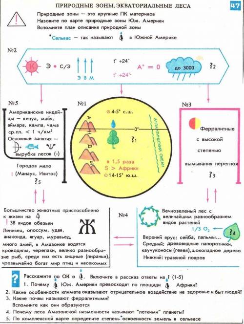 Нужно ответить на вопросы в конце страниц.