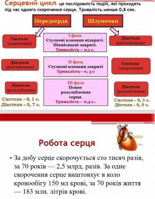 Скільки скорочень робить здорове серце за 70 років життя людини і скількикрові воно перекачує? ( за