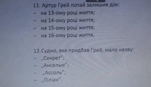 Зарубіжна Література пудьласка допожіть я подпишуся!Тести Пурпурові вітрила​