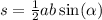 s = \frac{1}{2} ab \sin( \alpha )