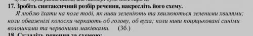 Укр мова 9 классСинтаксический разбор предложения и нужно сделать его схему, нужна