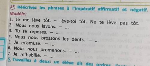Réécrivez les phrases à l'impératif affirmatif et négatif​