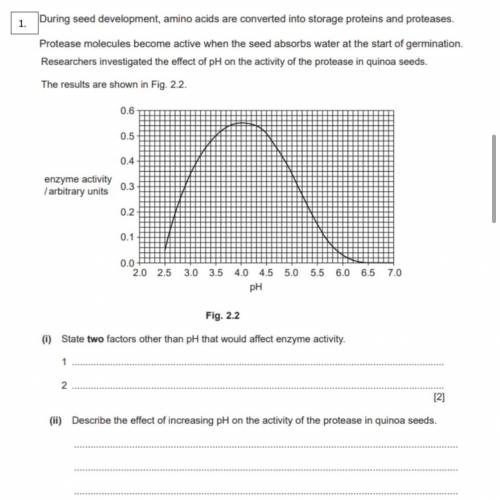 11 The graph shows how the rate of an enzyme-controlled reaction changes with temregature. What desc