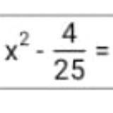 Представьте двучлен в виде произведения разности и суммы: х^2 - 4/25