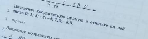 Начертите кординатную прямую отметьте на ней числа 0,1,3,-2,-4,-1,5,-3,5​