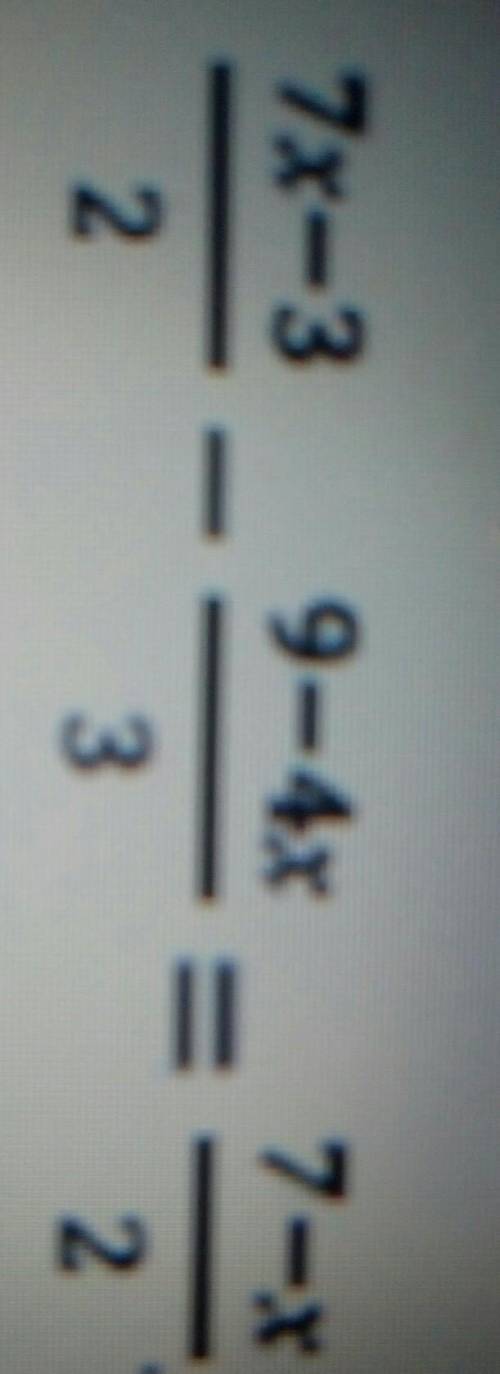 Решите уравнение 7x-3/2-9-4x= 7-x=2​