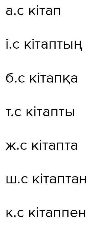 Кiтап, батыр просклонять по падежам​