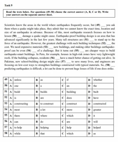 кe the correct аnswer (a, b, c or d). write your answers on the separate answer sheet.​