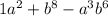 1 {a}^{2} + {b}^{8} - {a}^{3} {b}^{6}
