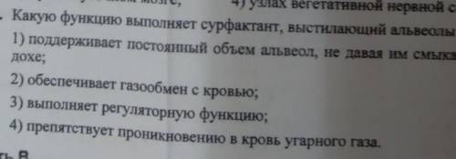 умоляю на сегодня какую функцию выполняет сурфактант выстилающий альвеолы из нутри​