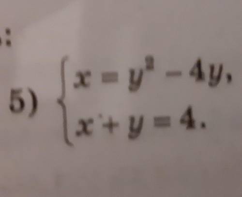 Решите ГРАФИЧНО(с рисунка) систему уравнений х = у² - 4ух + у = 4​