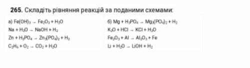 Складіть рівняння реакцій за поданими схемами:​