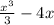 \frac{x^{3}}{3}-4x