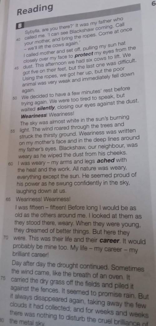 1 What work were they doing? Why do you think they had to do this?2 In lines 62-64 the sun is descri