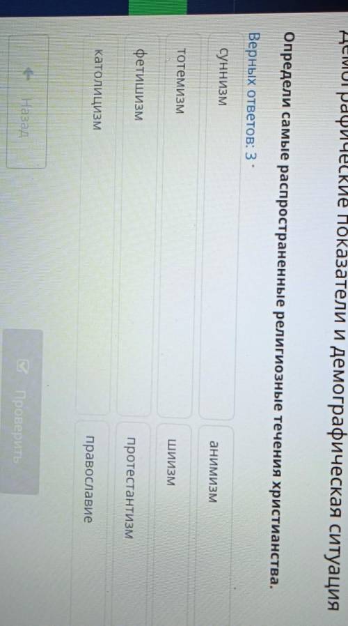 Определи самые распространенные религиозные течения христианство