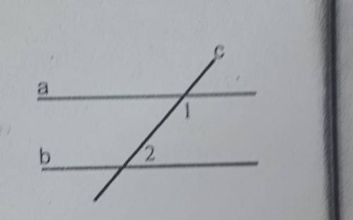 Дано: a || b, c – секущая, 1+2 = 102°.Найти: все образовавшиеся углы.​