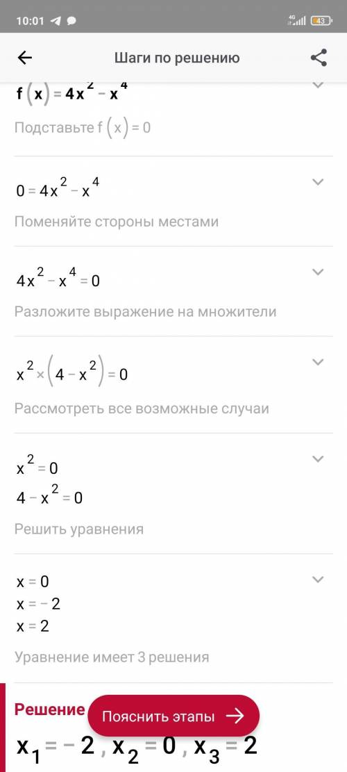 Найти производную f(x)=(4x^2-x^4)^2​