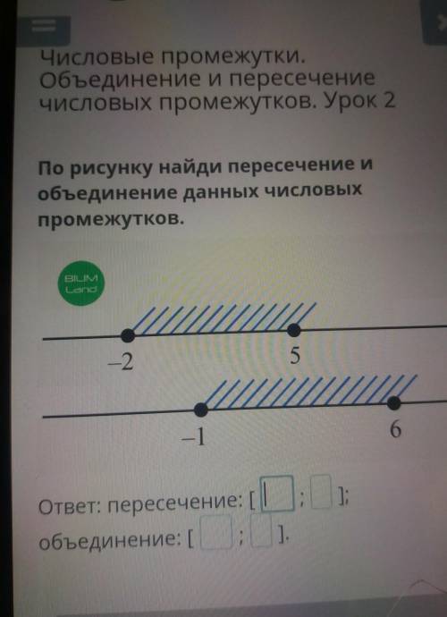 По рисунку найди пересечение и объединение данных числовыхпромежутков.T-25И-16ответ: пересечение: [о