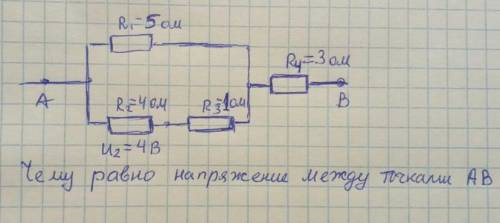 Чему равно напряжение между точками А и В ЛЮДИ ДОБРЫЕЕ