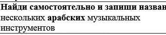 Музыкально Запиши несколько музыкальных инструментов арабов