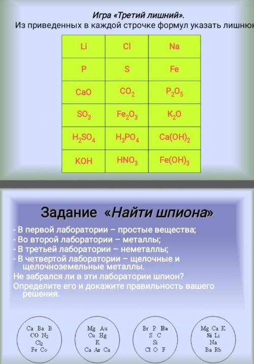 химию нужно сделать 2 задания заранее