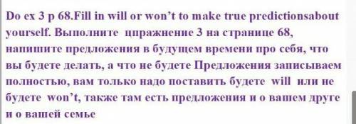 3 6.6.8.1 Fill in will or won't to make truepredictions about yourself.go on holiday this summer.tra