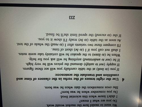 Ex 3,4 pls help Underline the clauses, state if they are attributive or object clauses and translate