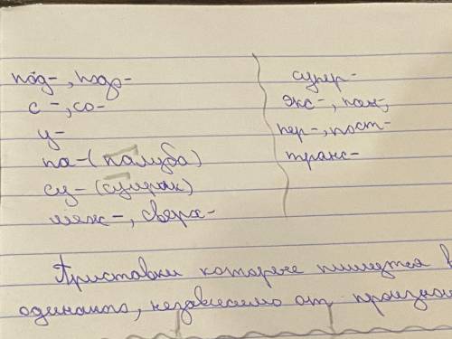 Придумать слова с приставками русского и иностранного происхождения со всеми приставками