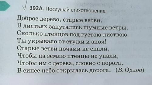 Озаглавьте стихотворение В каком значении употребляется слово добрый почему дерево названо добрым Ка