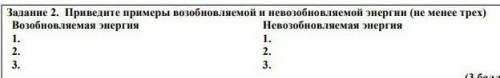 Приведите примеры возобновляемой и невозобновляемой энергии​