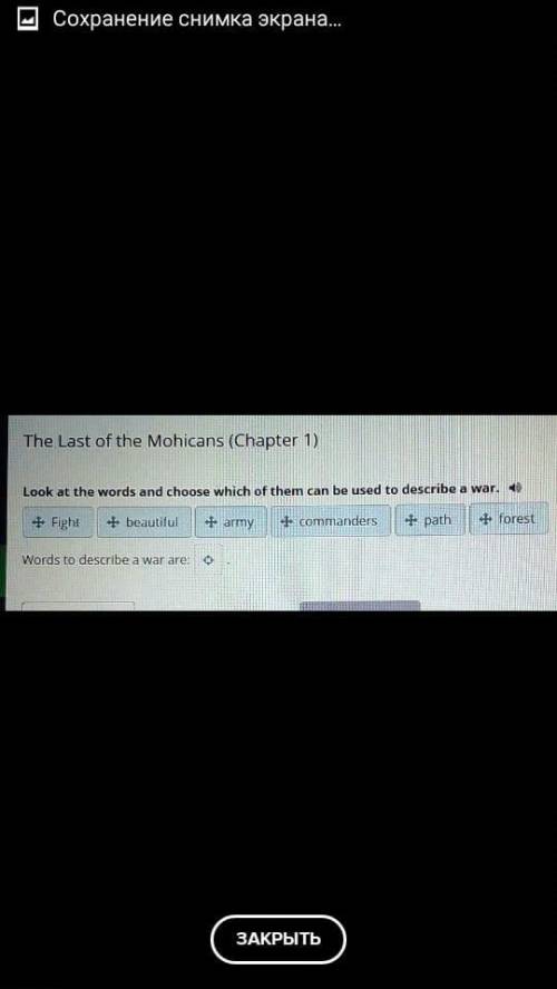 The Last of the Mohicans (Chapter 1) Look at the words and choose which of them can be used to descr