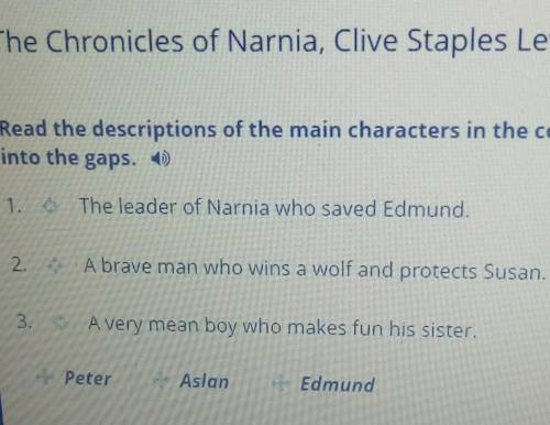 The Chronicles of Narnia,Clive Staples Lewis Read the descriptions of the main characters in the con