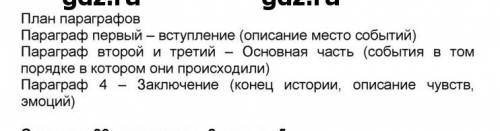 Напишите историю по английскому, используя времена (и подписывая их после использованных слов) План