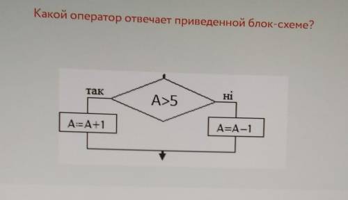 Какой оператор отвечает приведенной блок-схеме?​