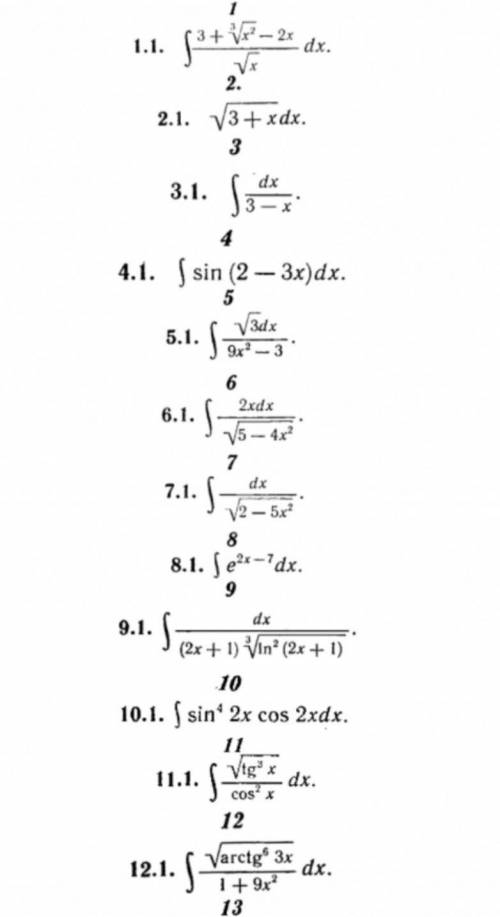 найти неопределённый интегралы!​