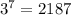 3^{7} = 2187