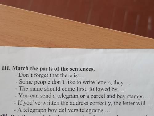 решить Match the parts of the sentences