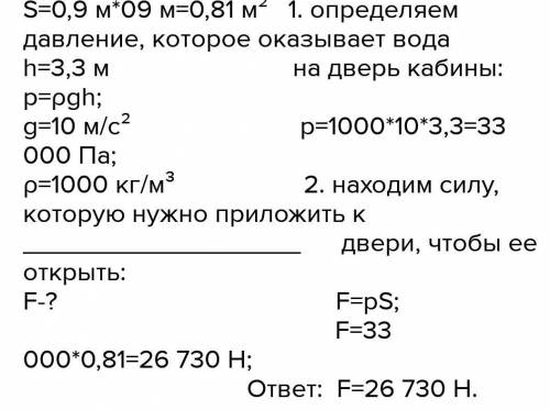 В реке затонула автомашина. Вода в кабину шофера ещё не попала. Какую силу надо приложить, чтобы отк