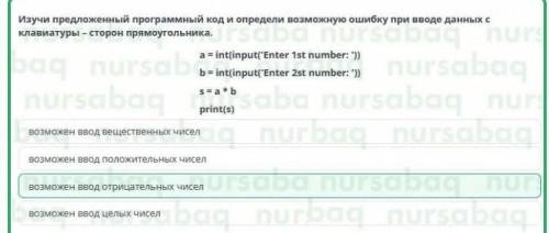 Программирование линейных алгоритмов. Урок 1 Изучи предложенный программный код и определи возможную