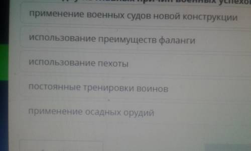 Назови одну из главных причин военных успехов македонского войска.