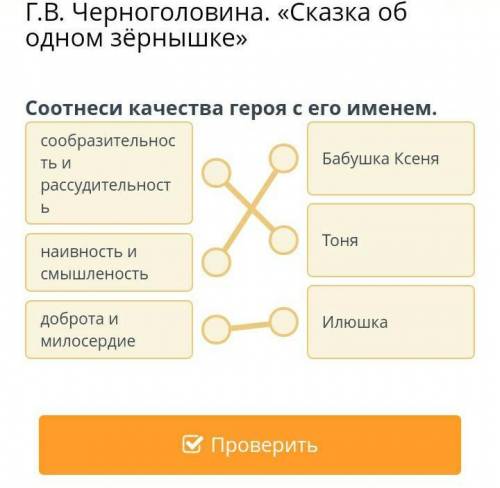 Черноголовина. «Сказка об одном зёрнышке» Соотнеси качества героя с его именем.сообразительность и р