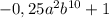-0,25a^{2} b^{10} +1
