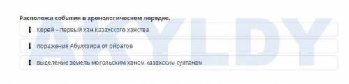 Образование Казахского ханства. Урок 1 Расположи события в хронологическом порядке.выделение земель