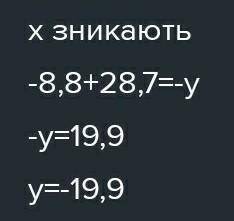 -8,8+X-Y+28,7-X Будь ласка скажіть Відповідь