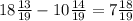 18 \frac{13}{19} - 10 \frac{14}{19} = 7 \frac{18}{19}